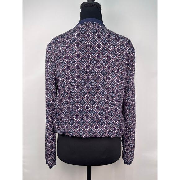American Rag Geometric Print Zip-Up Jacket Women’s Size Small - Picture 3 of 9